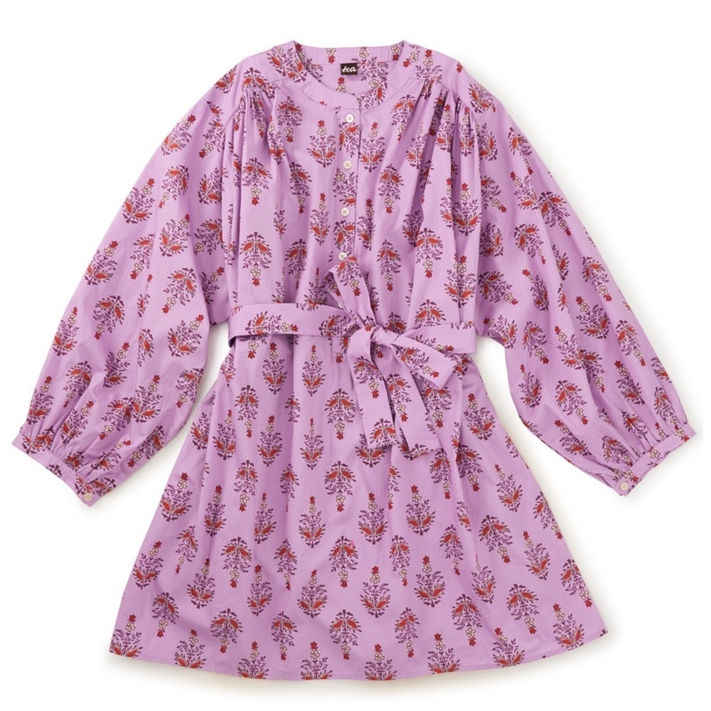 tea collection | Boho Tie Waist Adult Tunic/Dress, Size L, NWT